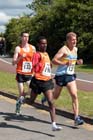 Wondiye Fikre Indelbu and James Bulman lead from James Askew in the Newton Aycliffe 10k Road Race.